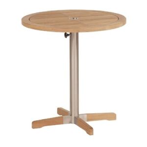 Barlow Tyrie Equinox Round Stainless Steel/Teak Bistro Table 2EQC07 - New in Box