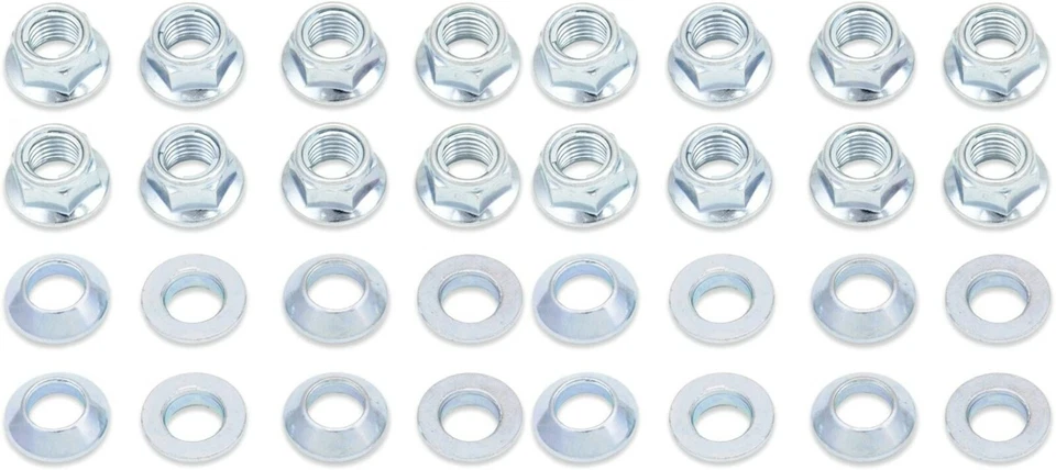 16 Silver Lug Nuts Fits: Hiper DWT Wheels LTZ400 LTR450 LTZ250 KFX450R KFX400 - Image 1 of 1