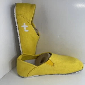 OTZ Cork Lite Womens 37.5 Shoes Yellow Canvas Linen Comfort Loafers Flats US 7.5 - Picture 1 of 11