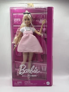 Barbie Collectible Deluxe Style Blonde Fashion Doll #3 In Barbiecore Pink Dress! - Picture 1 of 18