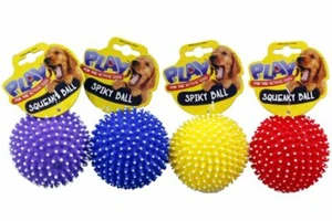 Squeaky and Spiky Pet Ball with Diameter 8cm Random Colour (Pack of 2) - Picture 1 of 1