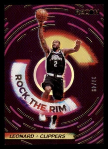 Panini Recon Rock the Rim 2020-21 púrpura #18 Kawhi Leonard/49 - Imagen 1 de 2
