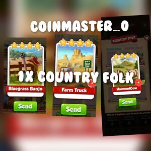 1X Country folk set:-coin master cards