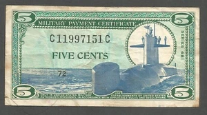 USA Military Payment Certificate 5 Cents 1968 (series 681); F+; P-M75 BNB-B1079 - Picture 1 of 2