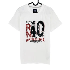 LA MARTINA White Cotton Jersey Short Sleeves Crew Neck T Shirt Size S - Picture 1 of 12