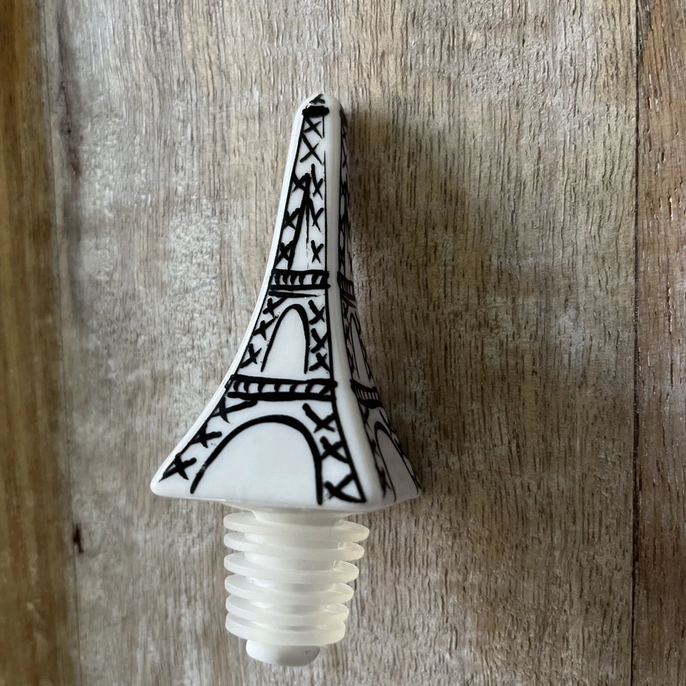 Rolha de vinho preto e branco Paris  - Imagem 1 de 4