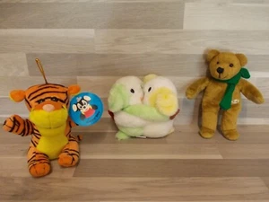 Plüschtiere, Stofftiere Konvolut von 3, Klein, Tiger + 3 Bärchen - Sunkid Nicky - Picture 1 of 5