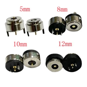 2 Pairs 1Pin 5mm/8mm/10mm/12mm Spring-Loaded Magnetic Pogo Pin Connector - Picture 1 of 15