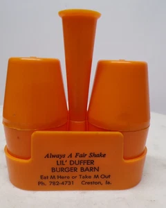 Lil' Duffer Burger Barn Always A Fair Shake Salt & Pepper Creston Iowa FAMILY? - Picture 1 of 7