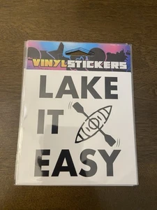 4x4" SRP Companies vinyl sticker decal Lake It Easy lake life water canoe kayak - Picture 1 of 1