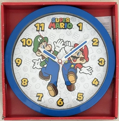 NEW Super Mario Wall Clock Mario & Luigi Vibrant Design Official Licensed - Image 1 of 3