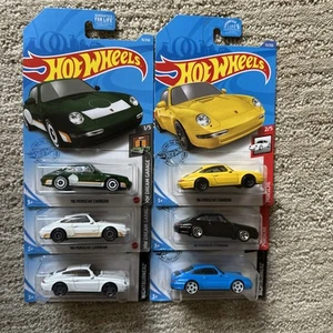 Hot Wheels 6 SET PORSCHE 96 Carrera Azul Verde Amarillo Negro Blanco (2) 1996 - Imagen 1 de 11