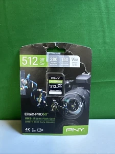 Carte SD EliteX 512 Go avec vitesse V60 : Parfait pour 4K UHD (Occasion) - Photo 1 sur 2