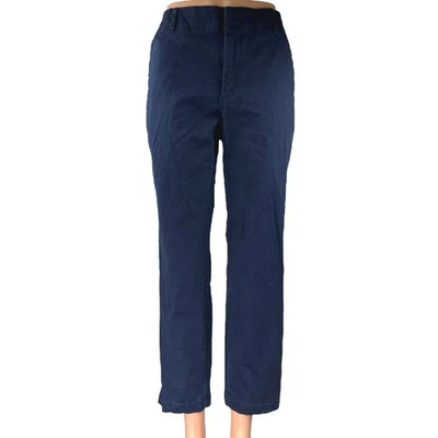 Banana Republic Slim Fit Authentic Chino Navy Blue Straight Trouser Pants Size 6 - Image 1 of 4