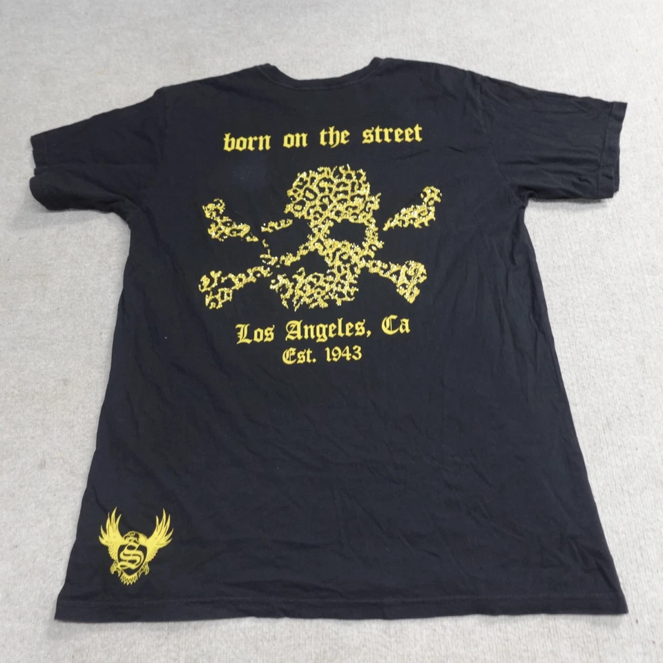 Camisa SMET XL Negra Doble Cara Christian Audigier Bling Y2K Hecha en EE. UU. Foto 1 de 4