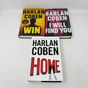 Harlan Coben Lot Of 3 Hardcover Thriller Books 2 First Editions Win Home - Bild 1 von 5