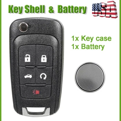 Funda Carcasa Llavero Abatible 5B Para Chevrolet Cruze 2011 2012 2013 2014-2016 + Batería Foto 1 de 4