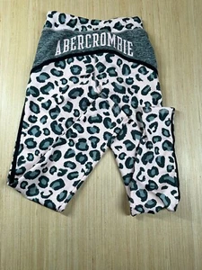 Abercrombie Kids Leggings Girls 9/10 Small Light Pink Animal Print - Picture 1 of 7