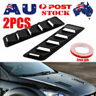 2Pcs Car Air Flow Intake Hood Scoop Vent Trim Louver Panel Bonnet Cover Decor L