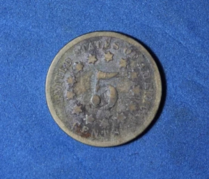 1869- Shield Nickel 5 Cent Piece #P29546 - Picture 1 of 2