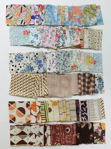 120 Vintage Antique Quilt Feedsack Squares 2" Cotton Fabric 1940s Estate Lot L4 - Picture 1 of 1