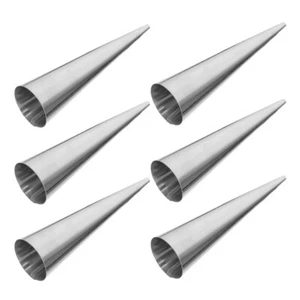 6 Pcs Croissant Mold Tools Baking Molds Cream Horn for Cannoli Tubes - Picture 1 of 12