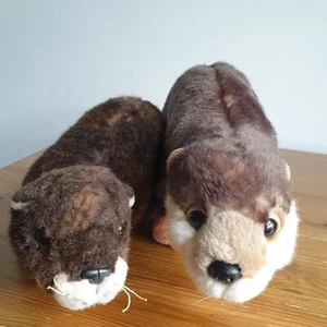 Un paquete de 2 nutrias de peluche de juguete suave Ravensden nutria marrón/arca juguete nutria marrón - Imagen 1 de 10