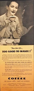 Pan American Coffee Bureau Buy War Bonds World War II Vintage Print Ad 1943 - Picture 1 of 6