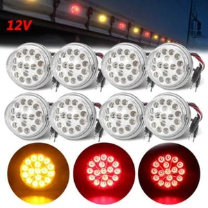 Remolque de camión rojo ámbar 12 V luces LED de sandía marcador lateral separación señal 12 V - Imagen 1 de 11