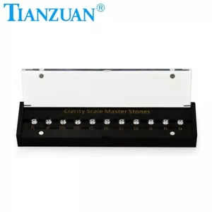 GIA FL to I CZ Diamond Clarity Scale Master Stone Set with Laser New Black Box - Picture 1 of 4