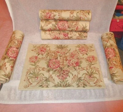 Vintage Ralph Lauren Guinevere Aragon Placemats RARE Set Of 6 Black Label NEW - Image 1 of 4