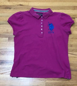 U.S. Polo Assn. Polo Shirt Women's XL Pink Spread Collared USPA Logo Embroidered - Picture 1 of 7