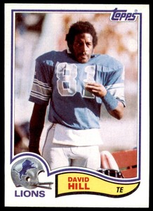 1982 Topps} David Hill. Detroit Lions #340