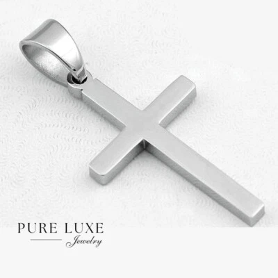 Men's Stainless Steel 52mm,CROSS Medium Pendant High Polish BOX,Discount - Image 1 of 2