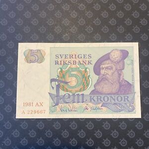Sweden- 5 Kronor -1981  UNC