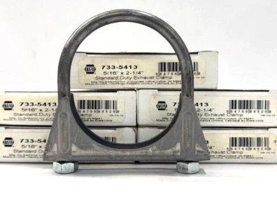 NAPA STANDARD DUTY EXHAUST CLAMPS 2 1/4" 733-5413 5/16" U-BOLT  LOT OF 5 - Image 1 of 4