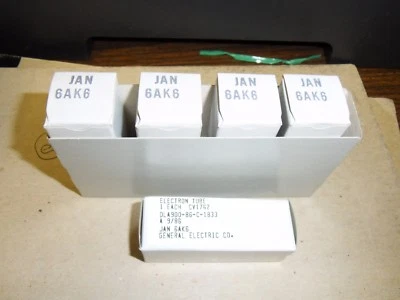6AK6 GE General Electric JAN Tube Lot of 5 Pieces - Image 1 of 2