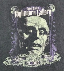 Camicia Count Orlok's Nightmare Gallery Uomo 2XL Salem MA Museum Monster Adulto A35 - Foto 1 di 10
