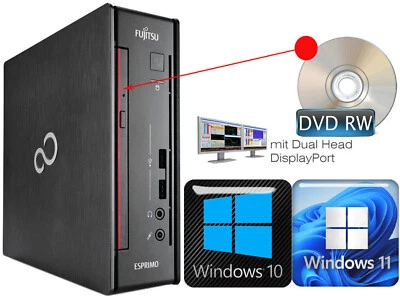 Compact Computer Q956 i3 8GB DDR4 128GB SSD Dual Head Windows 10 11 Dvdrw Option - Image 1 of 4