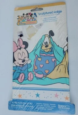 Vtg Disney Babies Nursery Decorative Wall Border Mickey Mouse Minnie Pre Cut - Image 1 of 4
