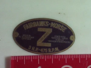 Maßstab 1/2 3 PS Fairbanks Morse Typenschild für Hit and Miss Modellmotor Namensschild - Bild 1 von 1