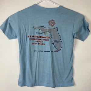 Vintage ROCK SUPER BOWL XI REO SPEEDWAGON FOGHAT TANGERINE BOWL FL '81 t-shirt  - Picture 1 of 6