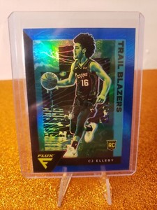 2020-21 Panini Flux Basketball #244 CJ Elleby RC Blue Prizm Trail Blazers Rookie