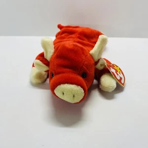 TY Beanie Baby 1995 Snort The Bull Yellow Star Retired Vintage - Bild 1 von 7