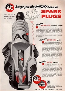1955 AC Spark Plugs "The Hottest News" Original Print Ad - Picture 1 of 1