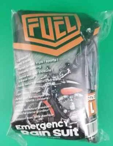FUEL L Emergency Rain Suit Hooded Jacket and Pants w/ elastic waistband NIP - Picture 1 of 1