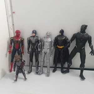 Marvel Avengers Guardians Bundle X 6 Figures Batman Spiderman - Picture 1 of 17