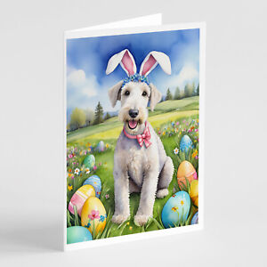 Bedlington Terrier Easter Egg Hunt Cards Envelopes Pack of 8 Dac4944Gca7P