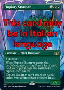 MTG TOPIARY STOMPER 290 EXC - CALPESTATORE TOPIARIO - SNC X IT - MAGIC - Imagen 1 de 1