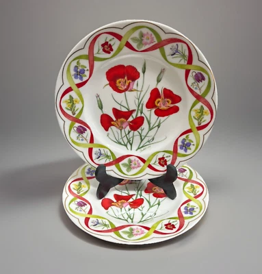 Juego de 2 platos de lirios mariposa Wedgwood "The Flower Artists of Kew" - 8,25" Foto 1 de 4